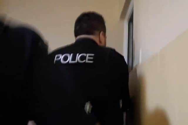 Police in Havant carried out a drugs bust in Broadmere Avenue. They arrested a woman on suspicion of dealing Class A drugs. Picture: Hampshire and Isle of Wight Constabulary.