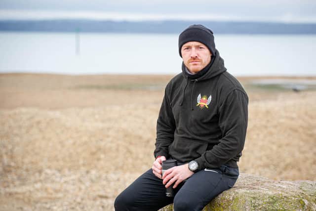 Chris Reeves at Stokes Bay, Gosport. Picture: Habibur Rahman