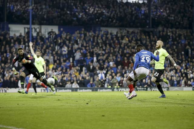 Viv Solomon-Otabor’s goal was ruled out for off-side - and minutes later Ivan Toney grabbed the winner for Peterborough. Picture: Robin Jones.