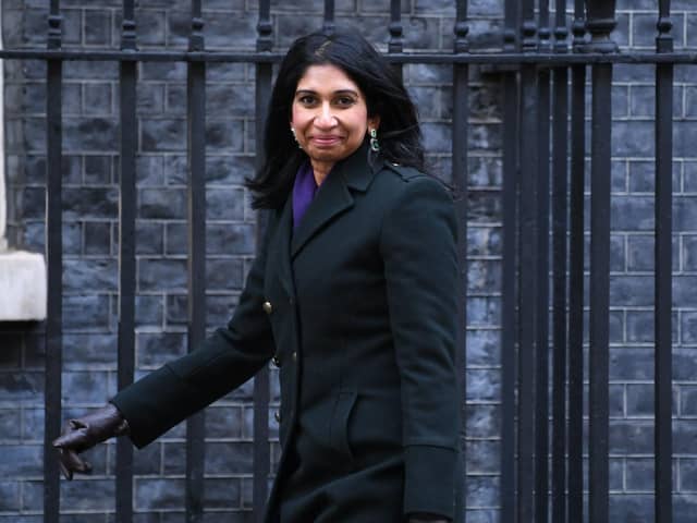 Suella Braverman arriving in Downing Street, London. Photo:  Stefan Rousseau/PA Wire