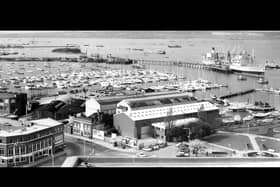 A view of Gosport Harbour fropm Tower flats in May 1975. The News PP3283