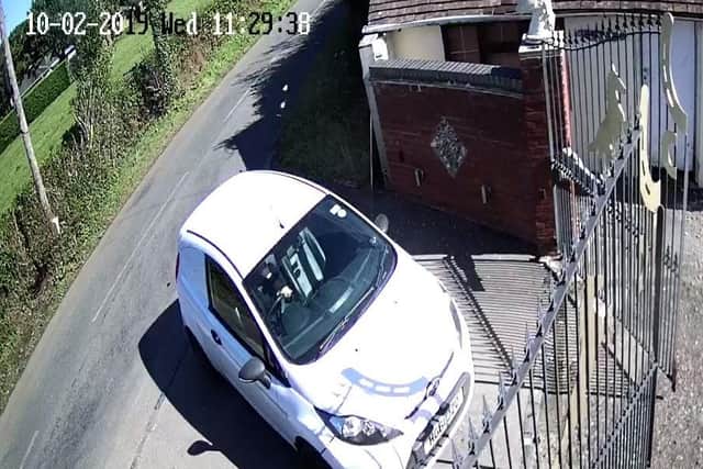 CCTV of Jason Stanley in a white Ford Fiesta at Clamp Farm Stables on October 2, 2019.
Jurors were shown images at Portsmouth Crown Court where Lee Matthews, James Bakes and Jason Stanley are on trial. Picture: Hampshire police