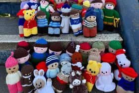 Hilsea Station knitted 'Travel Buddy' Project celebrating Railway 200