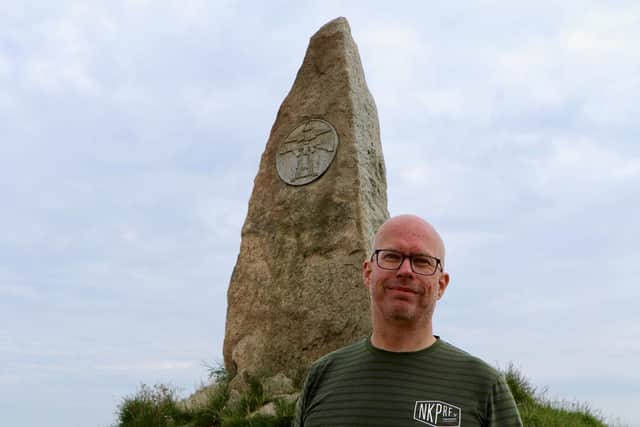 Rob Crane, creator of www.coppsurvey.uk, visits the Combined Operations Pilotage Parties (COPP) memorial at Hayling Island to remember his grandfather Major Jack Crane, of the Royal Engineers, who served in the original COPP units based at Hayling Island Sailing Club.