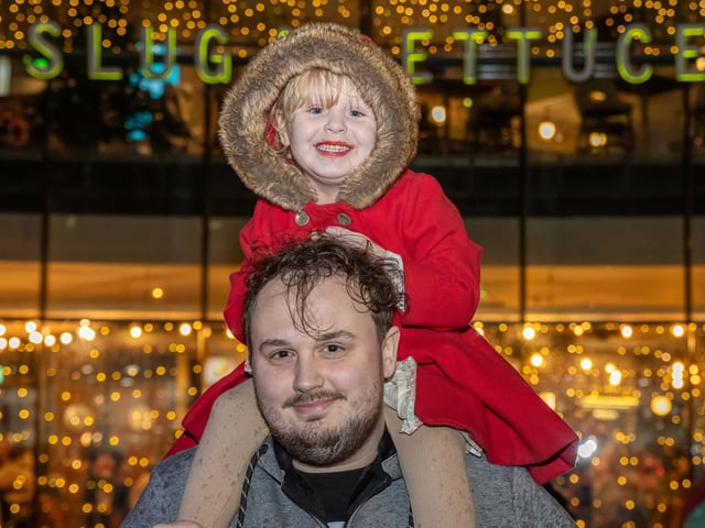 The crowds braved the wind and rain to watch the Christmas lights being switched on in Fareham highstreet on Saturday evening, while some of the entertainment was moved into the shopping centre.Pictured - Crowds enjoyed the free entertainment on the Highstreet and in the shopping centrePhotos by Alex Shute