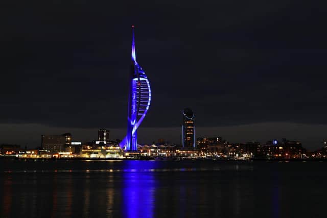 Spinnaker Tower in Gunwharf Quays will light up blue tonight (July 3). (Photo by Naomi Baker/Getty Images)