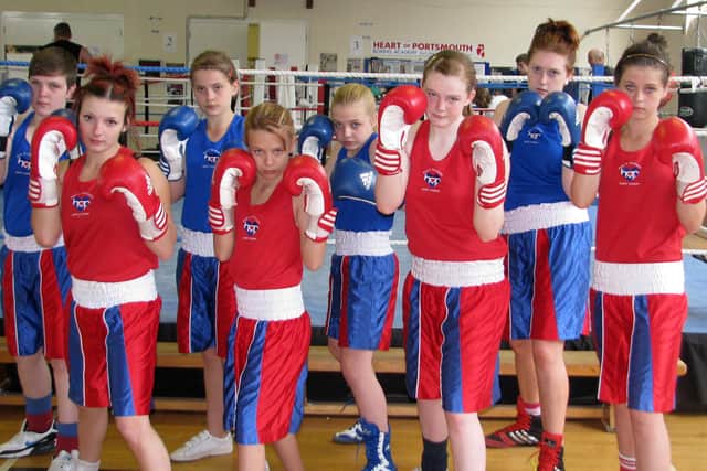 Flashback - Heart of Portsmouth boxers pictured in 2011 (not left to right) Ashleigh Pond, Dayna Scotney, Ebonie Jones, Tilly Evans, Billie Madden, George Scotney, Natasha Cole and Leeann Bourne