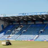 Work on installing 1,500 rail seats into the Fratton End commenced this week. Picture: Habibur Rahman