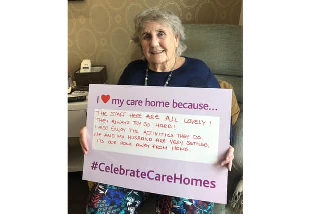 Residents at Gracewell of Fareham care home have been getting behind the national campaign #CelebrateCareHomes and starring in TikTok videos. Pictured: Maisie Dickinson