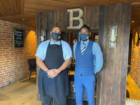 Head chef, Jack Sancherey-Evans with general manager, Terence Carvalho at Becketts in Southsea.