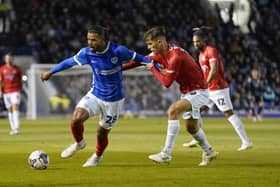 John Mousinho was pleased with Tino Anjorin's Pompey full debut against Wycombe. Picture: Jason Brown/ProSportsImages