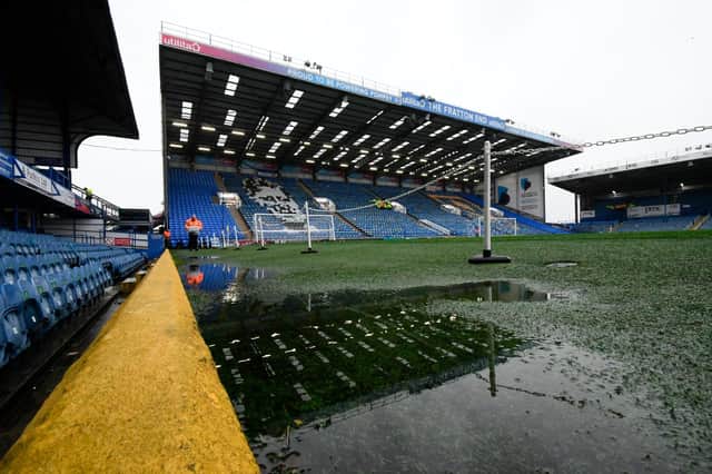 The Fratton End will house 900 supporters for the return of fans to Fratton Park against Peterborough. Picture: Graham Hunt/ProSportsImages/PinP