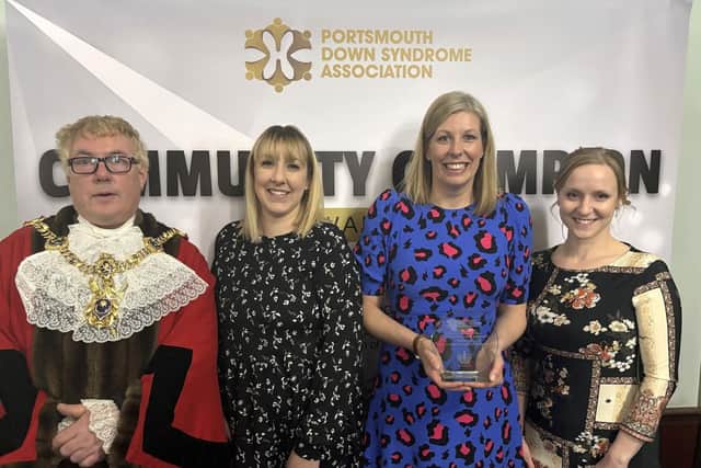 Screening team with Lord Mayor of Portsmouth at awards ceremony