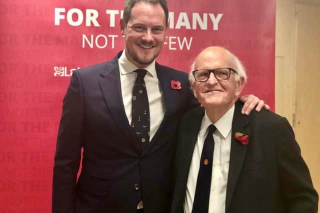 Portsmouth South MP Stephen Morgan (left) with mentor Lord Frank Judd.