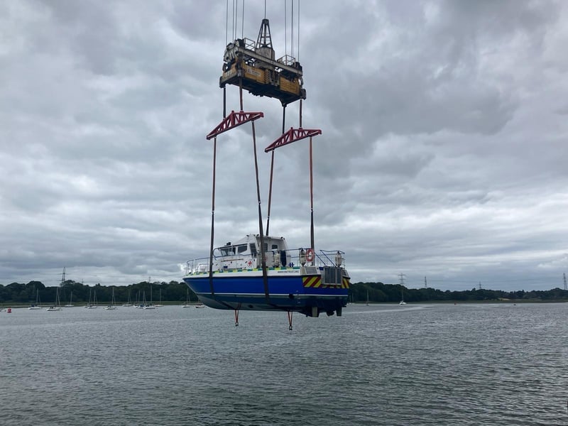 HMS Scimitar, a former Royal Navy patrol vessel, has been transformed into MV Lady Jean following a project in Gosport. She is due to sail to Tanzania and be used as a hospital boat.