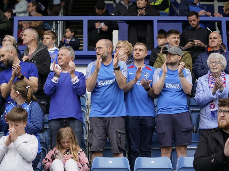 Blues fans were out in force for Pompey's final game of the season against Wycombe