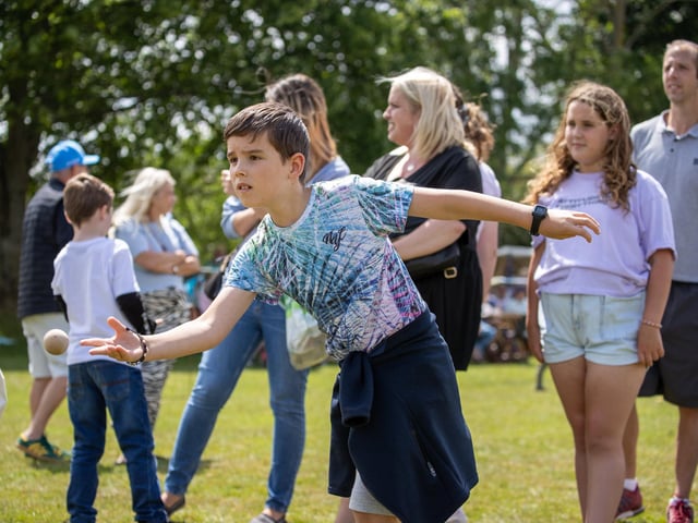 Families enjoying the entertainment