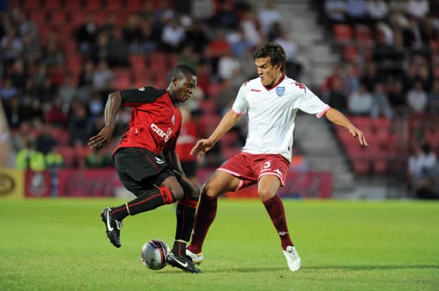 Marlon Pack in action for Pompey during a pre-season friendly in July 2010. Picture: Paul Jacobs  102378-41