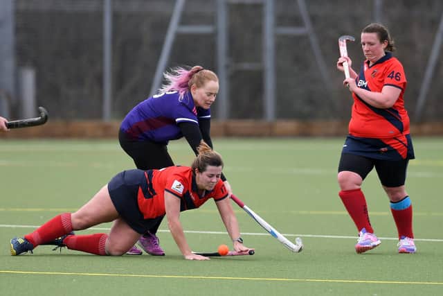 Portsmouth Ladies 2nds (purple) v Trojans 4th. Picture: Neil Marshall