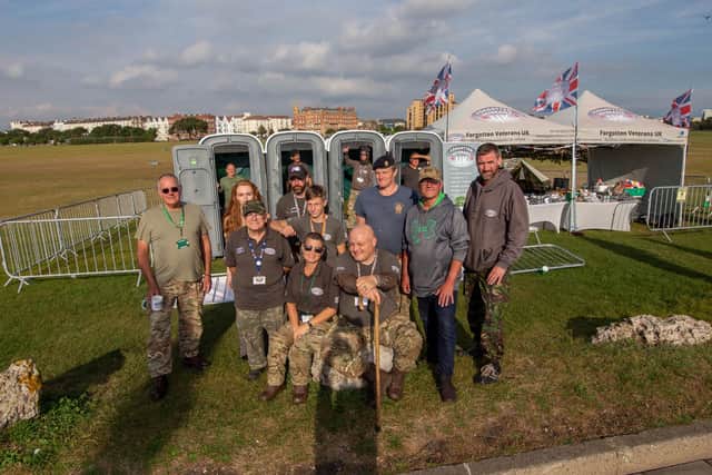 Pictured: Members of Forgotten Veterans UK in Southsea.
Picture: Habibur Rahman