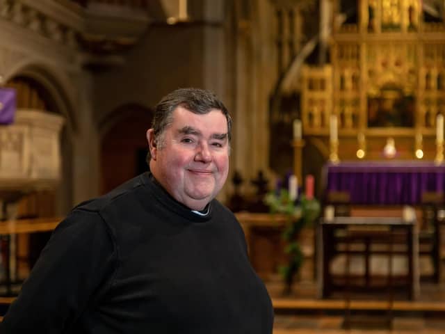 Father Bob White at St Mary's Church, Fratton for the launch of the Comfort and Joy project. Picture: Mike Cooter (271122)