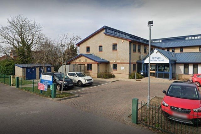 At Rowner Health Centre in Rowner Lane, 35.2 per cent of people responding to the survey rated their experience of booking an appointment as good or fairly good. Picture: Google Maps