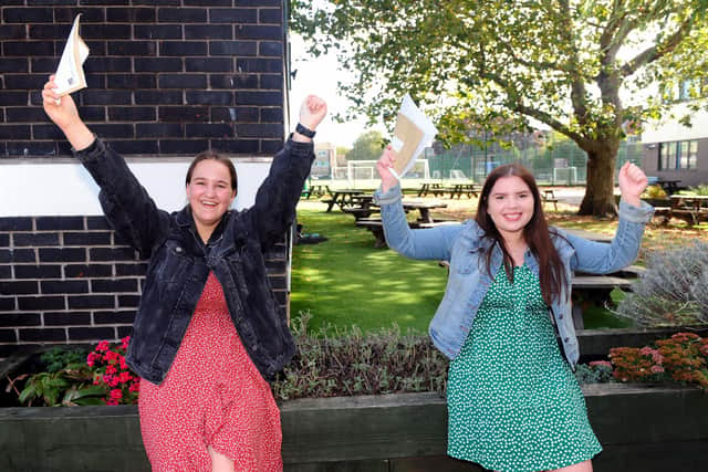 St Edmund's Catholic School pupil, Caitlin Jones (left), 16, and Lily Robson, 16.

Picture: Sarah Standing
