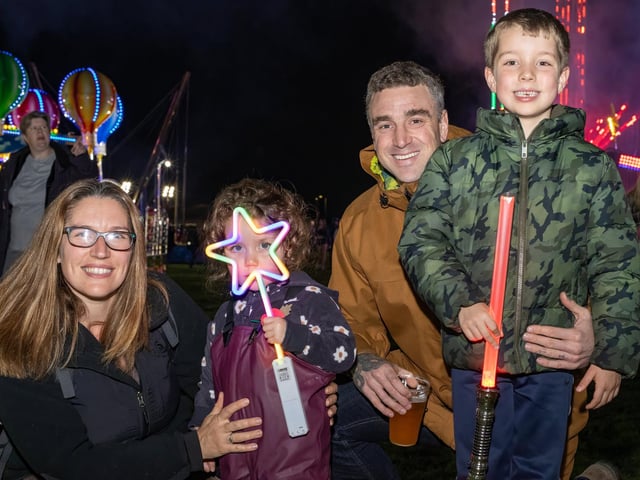HMS Sultan held its annual bonfire and fireworks night on Thursday evening, as thousands of locals enjoyed all the fun of the fair.  Pictured - Midwinter Family from Gosport  Photos by Alex Shute