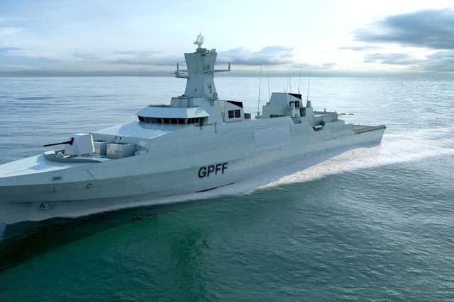 A CGI shots of what the Type 31 general purpose frigate could look like