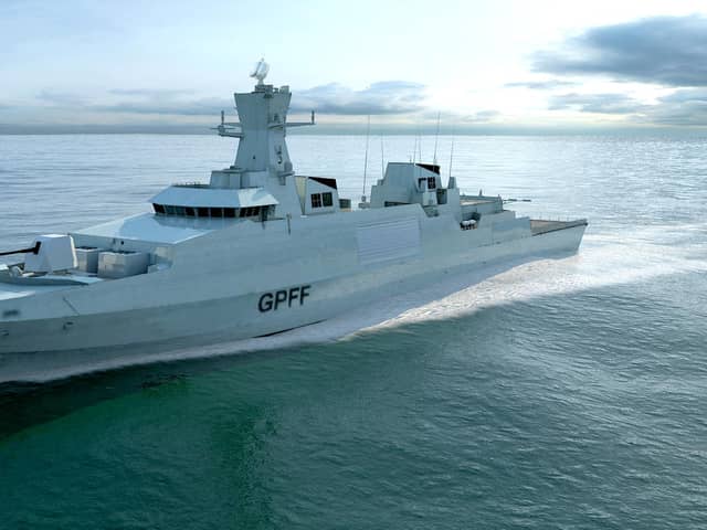A CGI shots of what the Type 31 general purpose frigate could look like