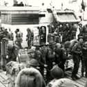 Embarkation of the Royal Canadian Engineers believed to be at Southsea