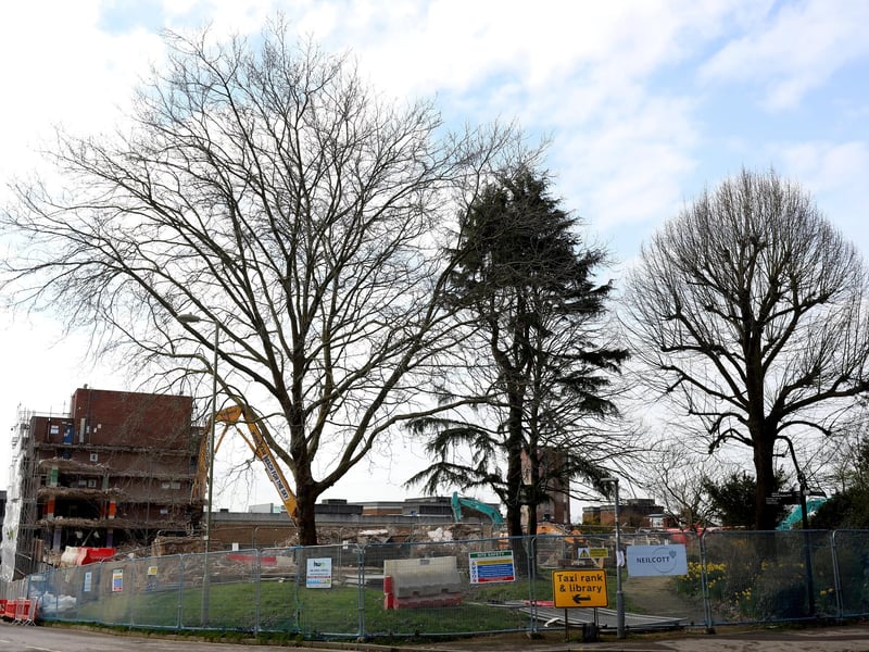 There is now little left of the car park as the demolition nears completion.