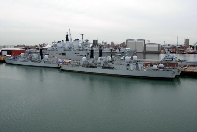 HMS Invincible (RO5) in Portsmouth Naval base. Picture: Dean Kedward
