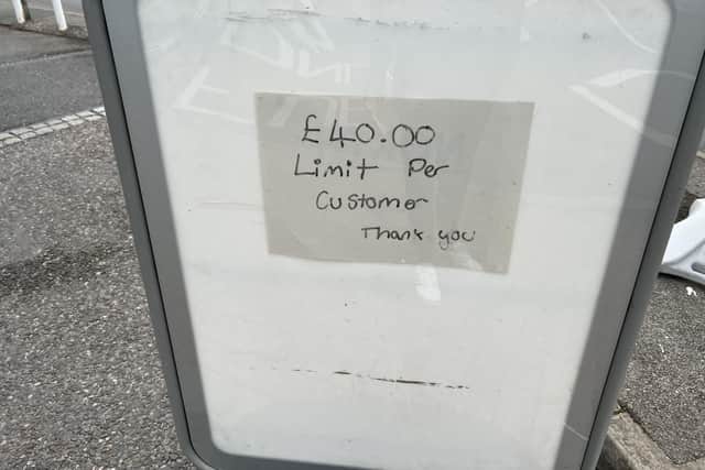 The sign outside the Asda petrol station in Fratton