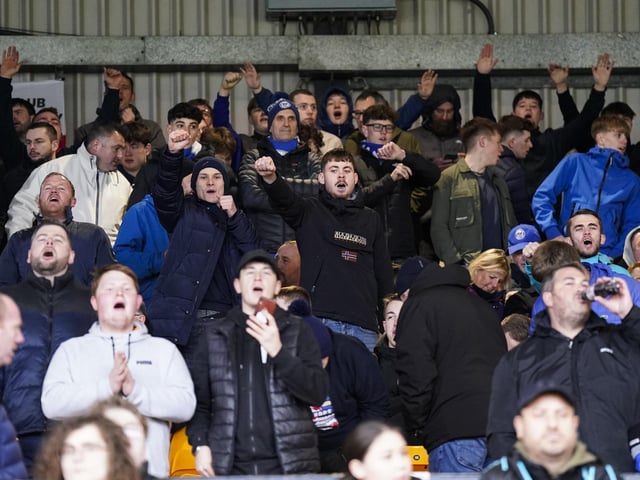 Around 1,800 Pompey fans were in raucous voice in the 1-0 victory at Port Vale.