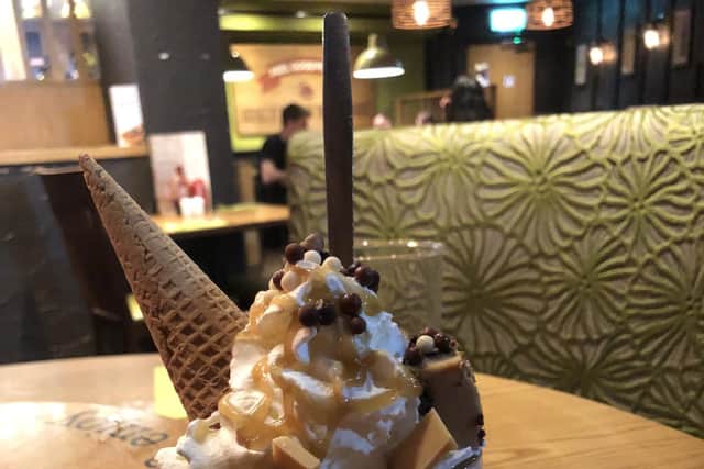 A Caramel Crave sundae at the Fareham Harvester