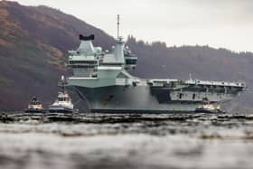 The Firth of Clyde is no stranger to the Royal Navy aircraft carrier HMS Queen Elizabeth which has been to the serene waters of the loch, berthing at Glen Mallan ammunition jetty.