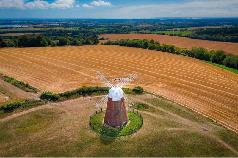Halnaker Windmill, Halnaker Hill, northeast of Chichester taken by Marcin Jedrysiak. @drone_photography7777