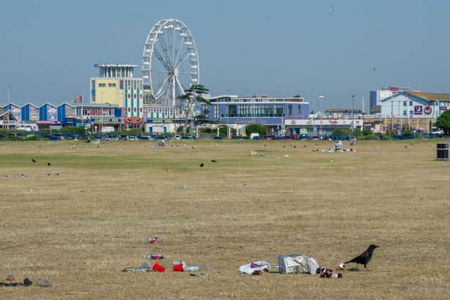 Rubbish on Southsea Common on Friday morning on 26 June 2020Picture: Habibur Rahman