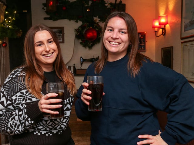 Emily Payne, left, and Grace Coote. Radio Victory fundraiser for Rowans Hospice, which took place at The George Inn on Portsdown Hill Road
Picture: Chris Moorhouse