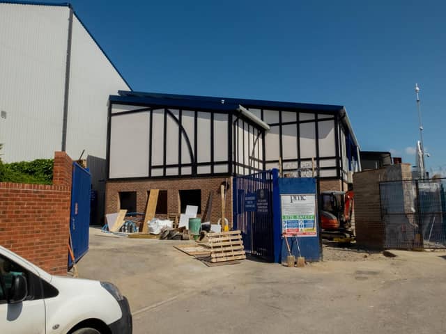 The south east corner of Fratton Park with mock Tudor cladding on the new Milton End.

Picture: Habibur Rahman