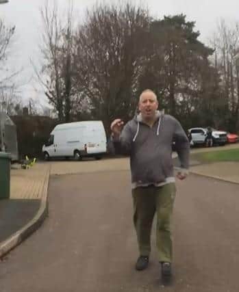 Graham Greensmith has been jailed for 18 months after threatening removals man Oscar Wheatland in Bishop's Waltham. Picture: Hampshire police