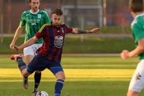 Tyler Burns in action for US Portsmouth in 2018/19.  Picture: Keith Woodland