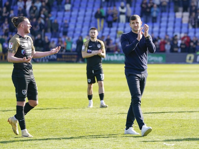 Pompey head coach thanks the Pompey fans for their support.