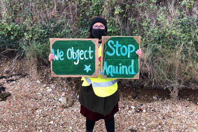 Linda Spence, one of the organisers of the protest against Aquind in October 2020
Picture: Richard Lemmer