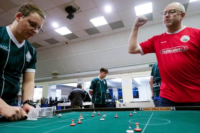 Club founder Corey Martin and England international Jason Christopher, right Picture: Chris Moorhouse (jpns 071222-30)