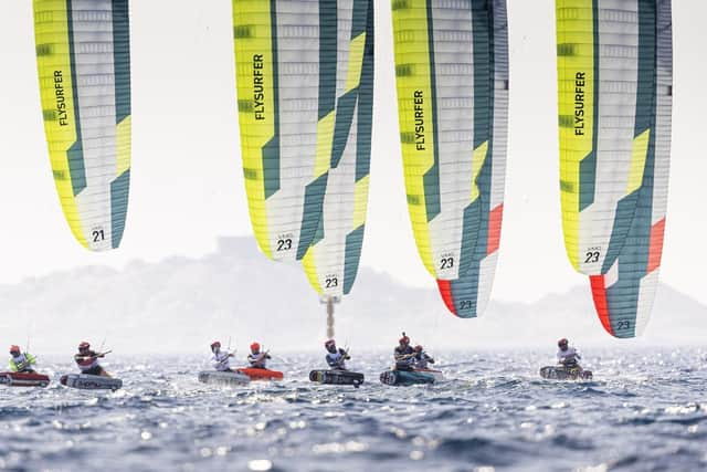 Great family day out at the Formula Kite European Championships in Portsmouth. Picture – supplied - Mark Lloyd/World Sailing.