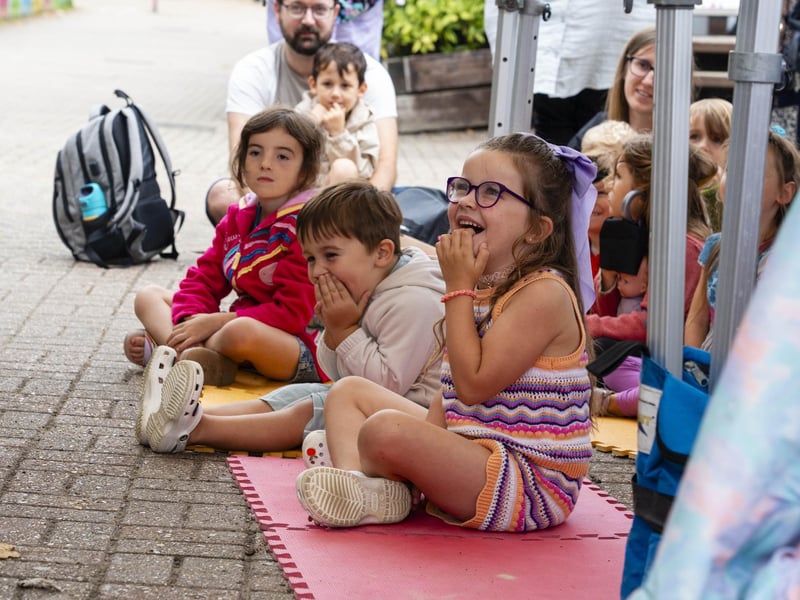Children watching Captain Crossbones at Port Solent. Picture: Matthew Clark