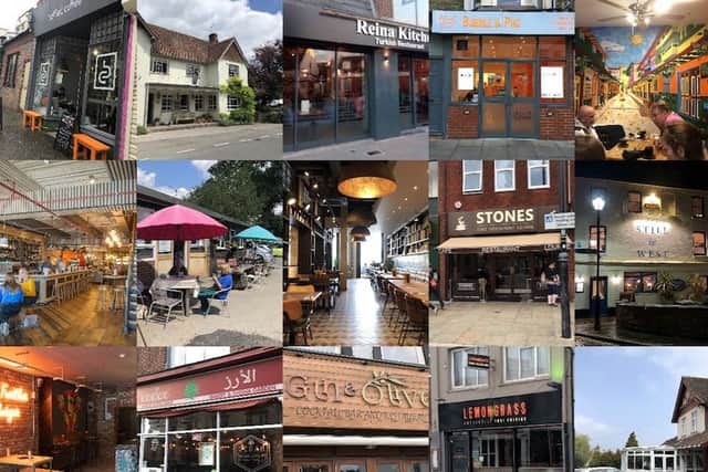 A collage of the Dish Detective's 15 top-rated restaurants over the past year