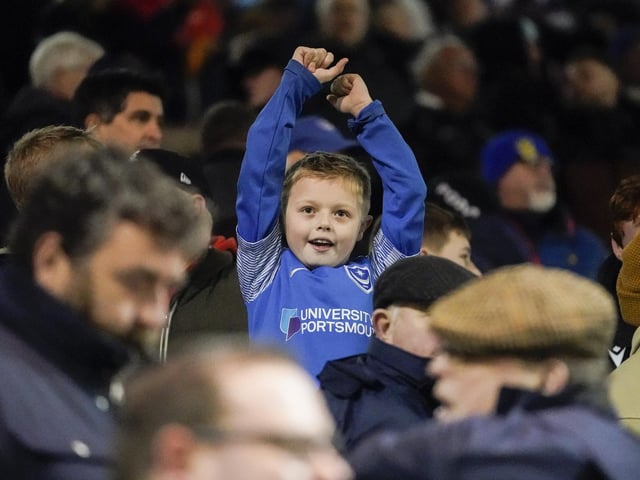 This young Pompey fan was one of the 975 supporters who made the return trip to Bolton just days after the Papa John's Trophy defeat.